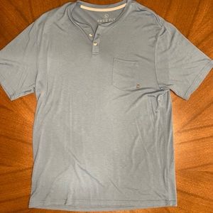 Free Fly short sleeve Henley - Blue - Size Large - never worn